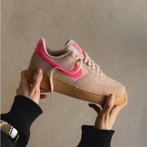 Air Force 1's- Particle Beige and Hypet Pink